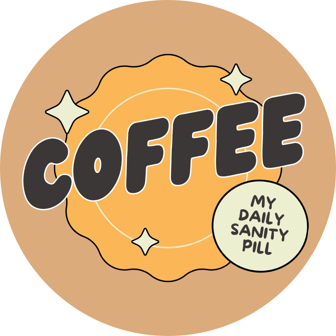 coffee is my sanity pill sticker